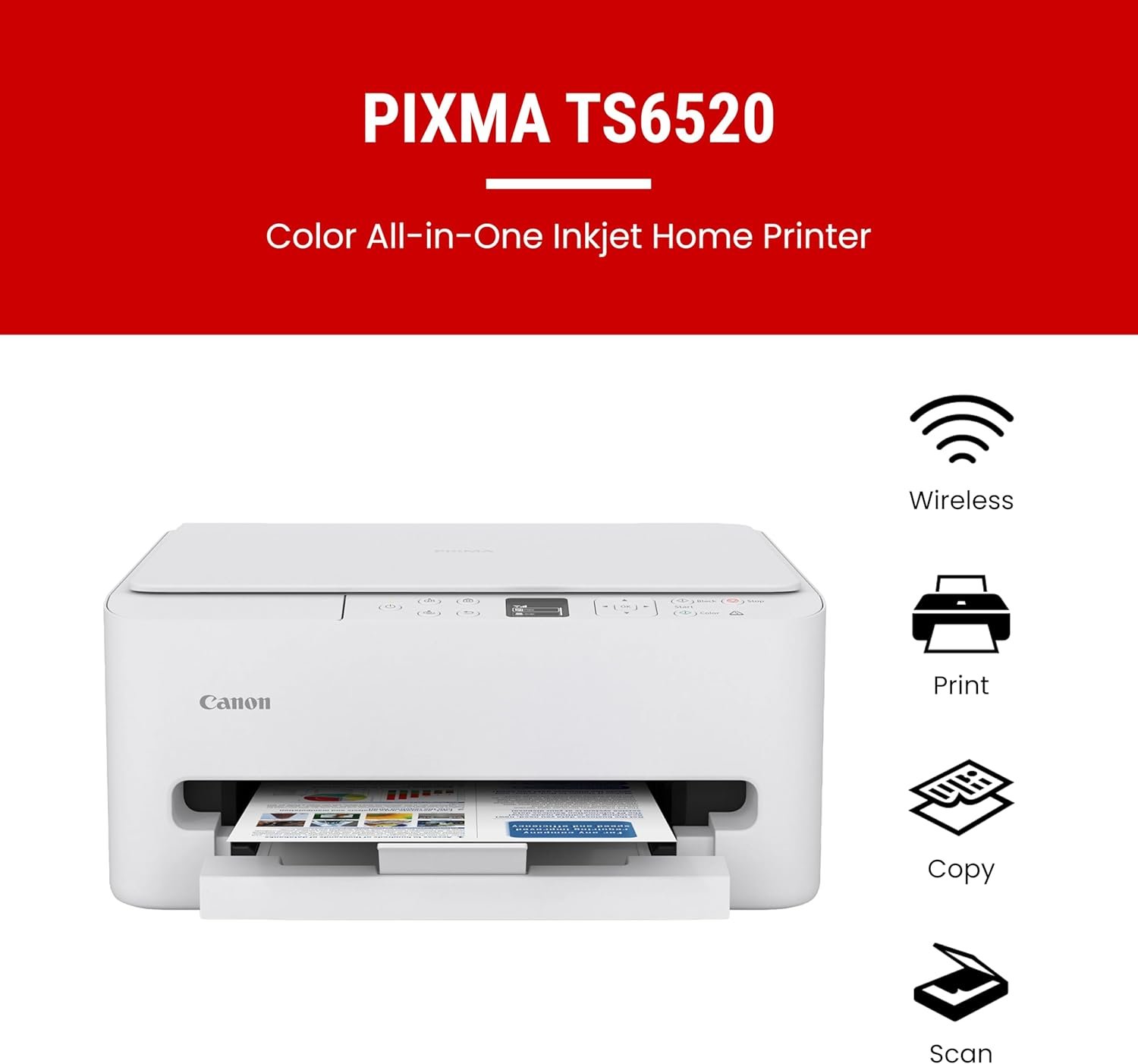 Canon PIXMA TS6520 Wireless Color Inkjet Printer