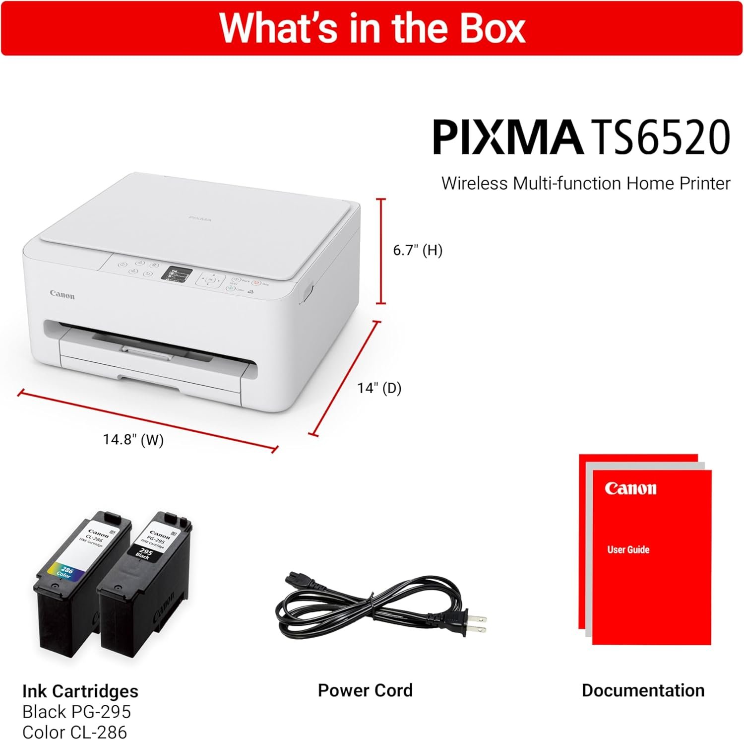 Canon PIXMA TS6520 Wireless Color Inkjet Printer