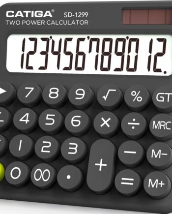 CATIGA Mechanical Switch Calculator with Solar and Battery Dual Power