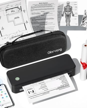 Gloryang Inkless Portable Printer for Travel, Wireless Thermal Printer
