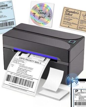 Thermal Shipping Label Printer, 4X6 Bluetooth Label Printers