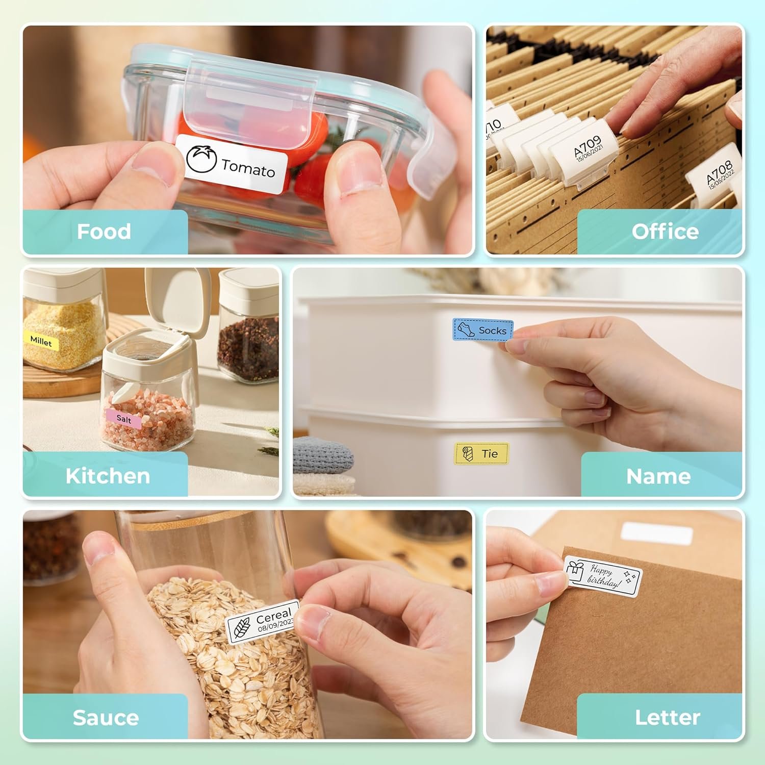 Nelko Label Maker Machine with Tape, P21 Bluetooth Label Printer