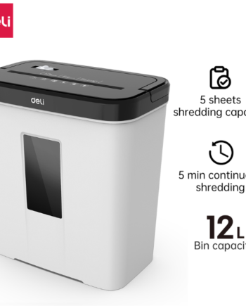 Deli Paper Shredder Cross Cut 4x25mm 5'sheets