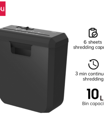 Deli Paper Shredder Strip Cut A4 6's